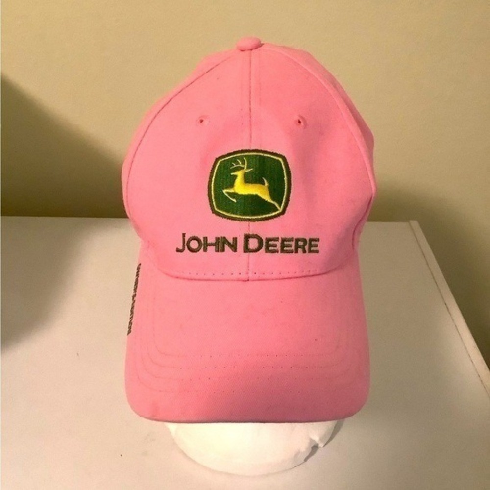 John Deer Owner's Edition Women's green embroidered pink adjustable baseball cap